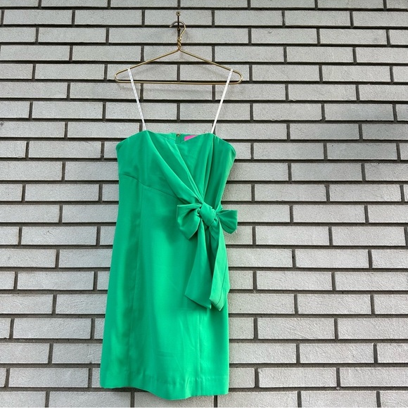 Lilly Pulitzer Stela Strapless Bow Dress Spearmint Green 10 NWT Holiday Cocktail - Picture 6 of 13